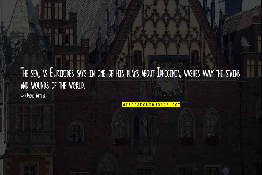 Upenn Franklin Quotes By Oscar Wilde: The sea, as Euripides says in one of Upenn Franklin Quotes By Oscar Wilde: The sea, as Euripides says in one of