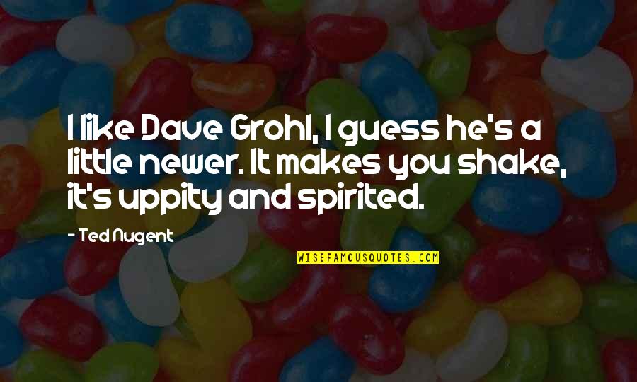 Uppity Quotes By Ted Nugent: I like Dave Grohl, I guess he's a
