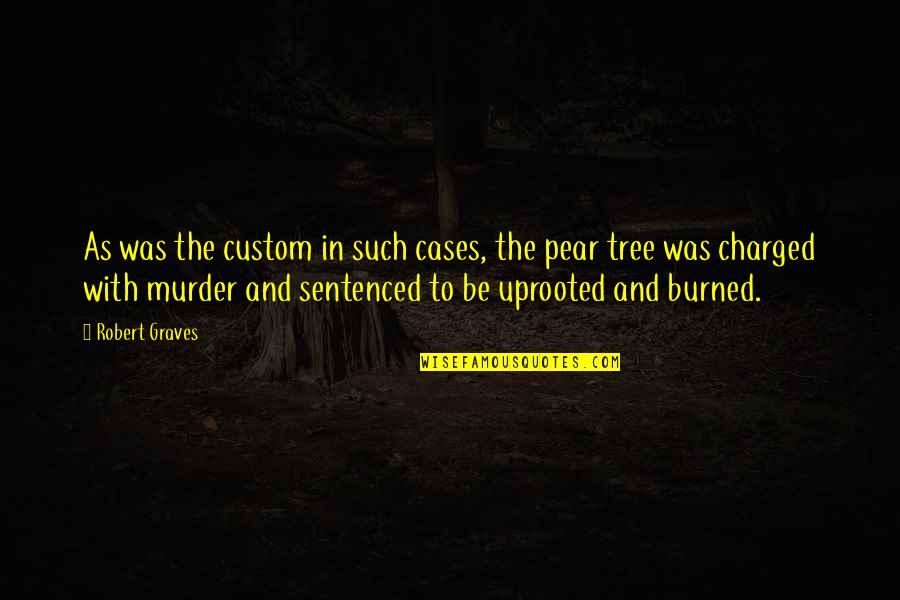 Uprooted Tree Quotes By Robert Graves: As was the custom in such cases, the