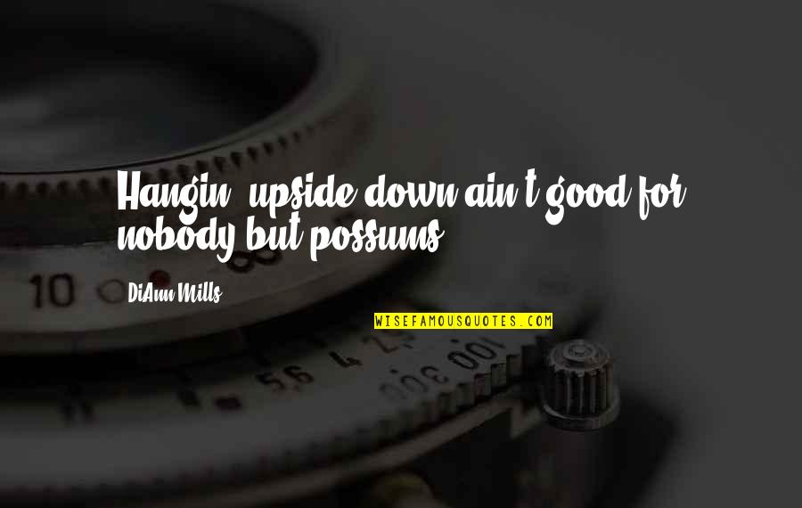 Upside Down Quotes By DiAnn Mills: Hangin' upside down ain't good for nobody but