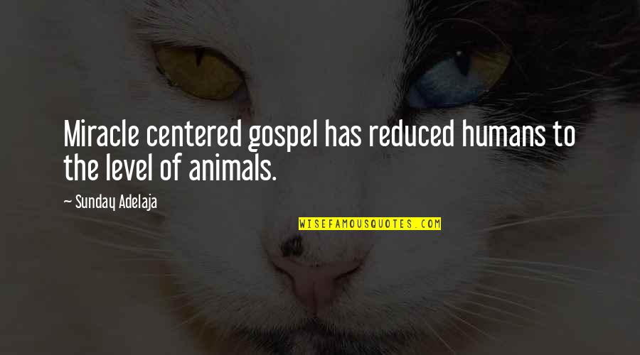 Upward And Onward Quotes By Sunday Adelaja: Miracle centered gospel has reduced humans to the Upward And Onward Quotes By Sunday Adelaja: Miracle centered gospel has reduced humans to the