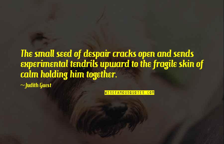 Upward Quotes By Judith Guest: The small seed of despair cracks open and