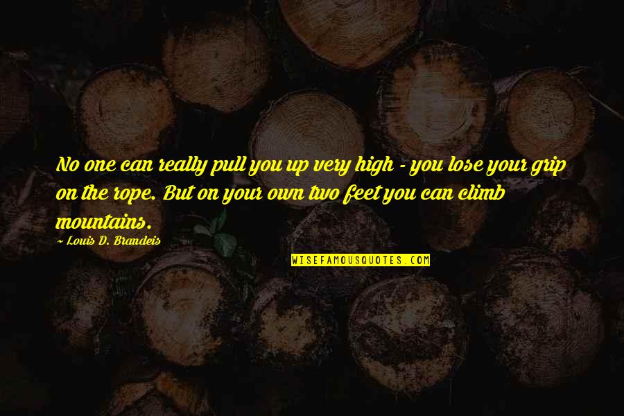 Upwind Scent Quotes By Louis D. Brandeis: No one can really pull you up very
