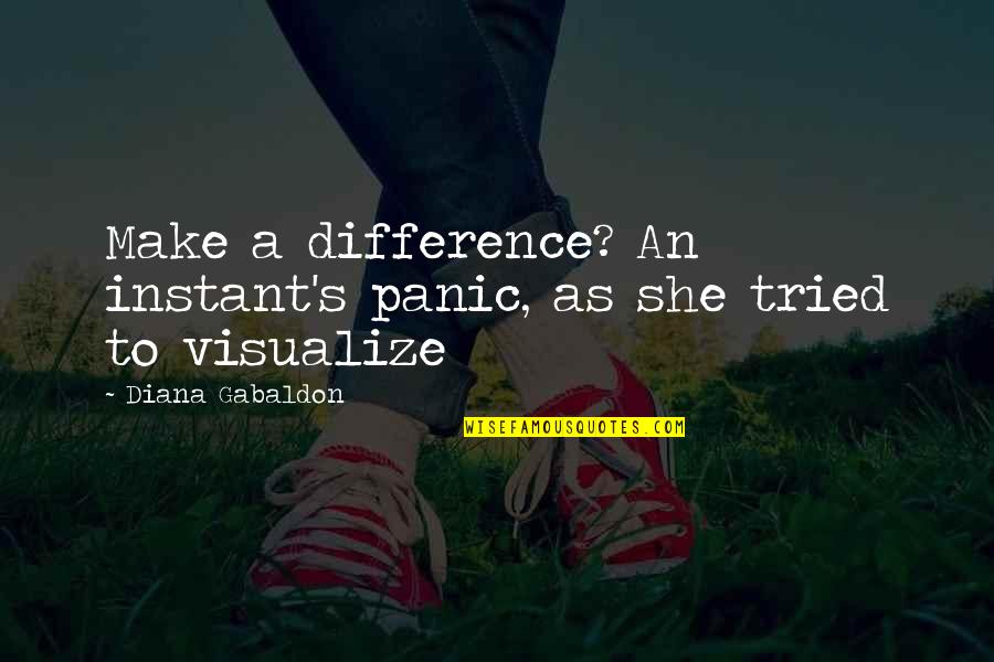 Urate Quotes By Diana Gabaldon: Make a difference? An instant's panic, as she Urate Quotes By Diana Gabaldon: Make a difference? An instant's panic, as she