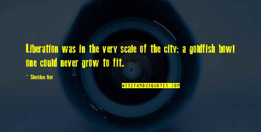 Urban City Life Quotes By Sheridan Hay: Liberation was in the very scale of the