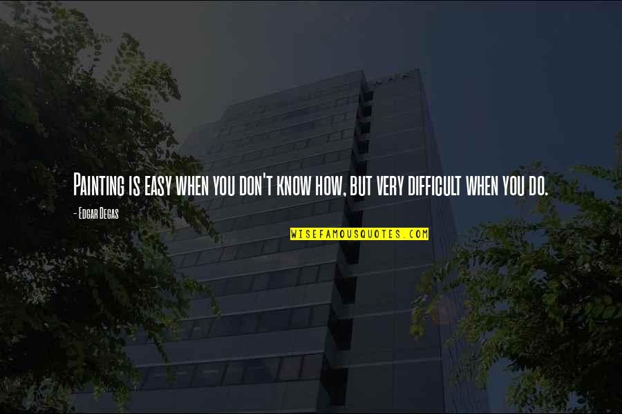 Urea Fertilizer Quotes By Edgar Degas: Painting is easy when you don't know how,