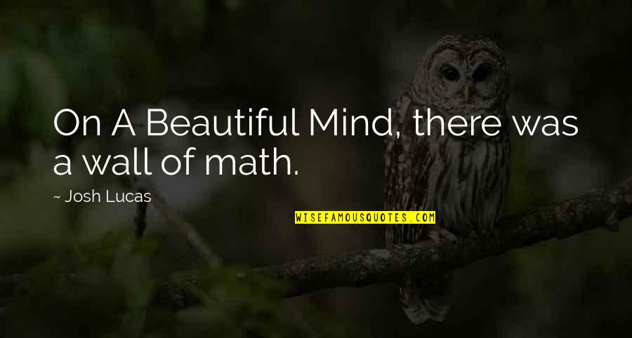 Ureta Obstruction Quotes By Josh Lucas: On A Beautiful Mind, there was a wall Ureta Obstruction Quotes By Josh Lucas: On A Beautiful Mind, there was a wall