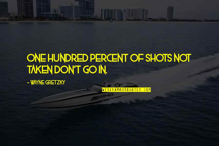 Urna Quotes By Wayne Gretzky: One hundred percent of shots not taken don't