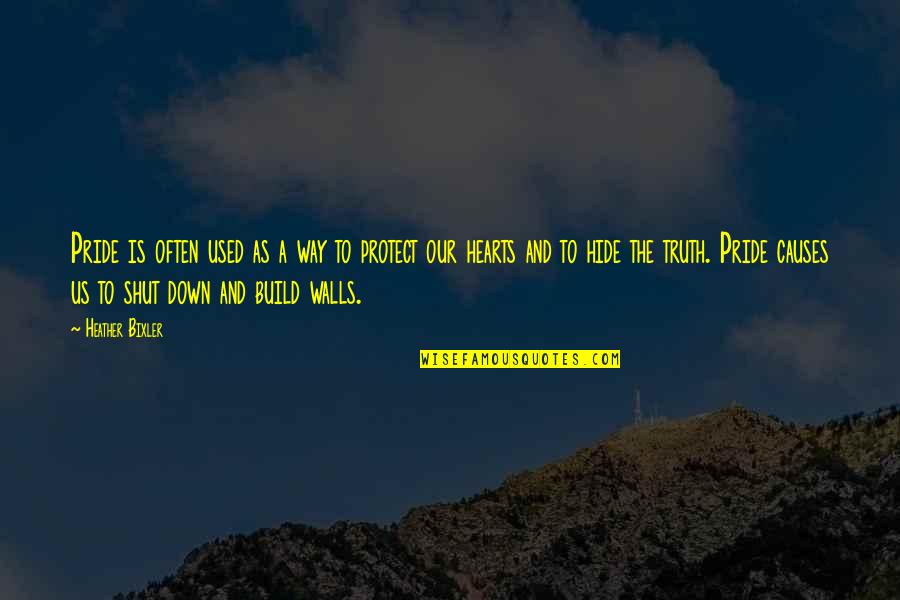 Us Christian Quotes By Heather Bixler: Pride is often used as a way to Us Christian Quotes By Heather Bixler: Pride is often used as a way to
