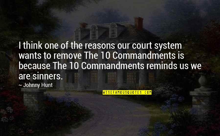 Us Court System Quotes By Johnny Hunt: I think one of the reasons our court