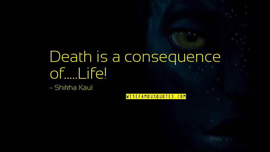 Usa Soccer Team Quotes By Shikha Kaul: Death is a consequence of.....Life!