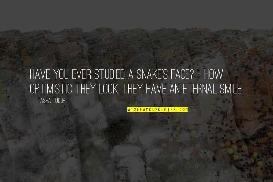 Usa Today Sports Quotes By Tasha Tudor: Have you ever studied a snake's face? -