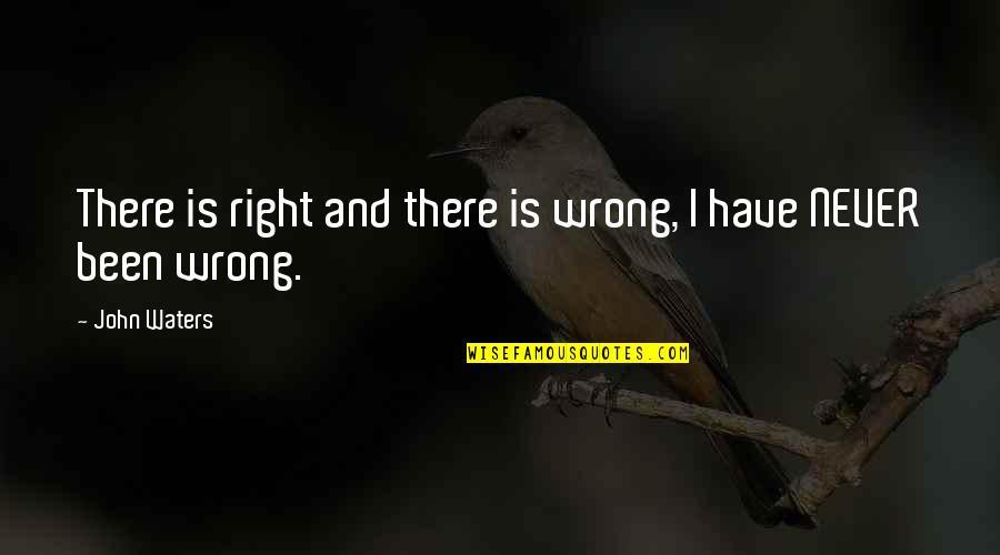 Usamah Mustafa Quotes By John Waters: There is right and there is wrong, I