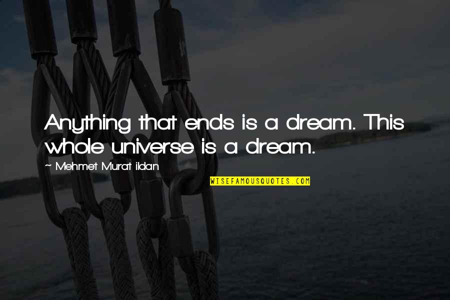 Usamv Quotes By Mehmet Murat Ildan: Anything that ends is a dream. This whole