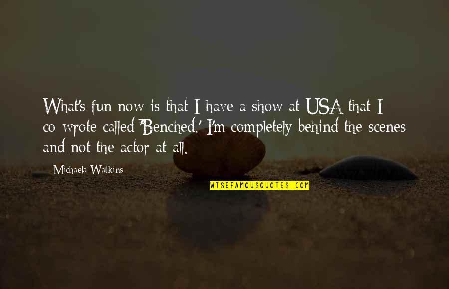 Usa's Quotes By Michaela Watkins: What's fun now is that I have a