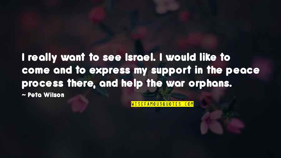 Usdaschoollunchrecipes Quotes By Peta Wilson: I really want to see Israel. I would