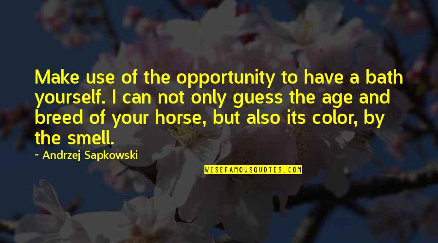 Use Of Color Quotes By Andrzej Sapkowski: Make use of the opportunity to have a