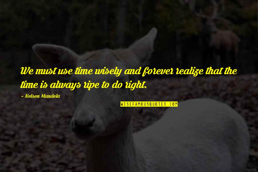 Use Time Wisely Quotes By Nelson Mandela: We must use time wisely and forever realize