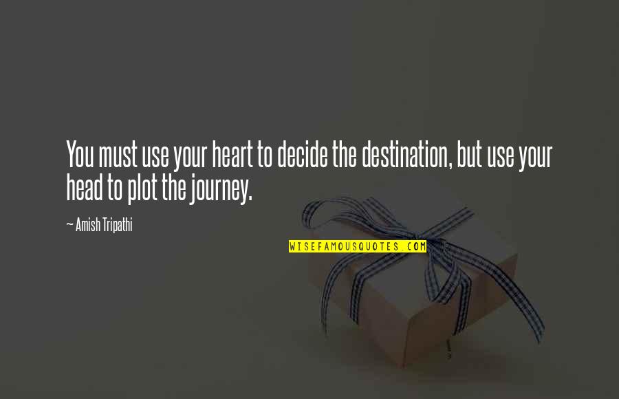Use Your Head Quotes By Amish Tripathi: You must use your heart to decide the