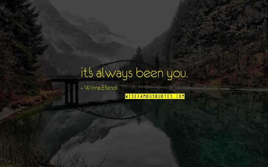 Used For Convenience Quotes By Winna Efendi: it's always been you.