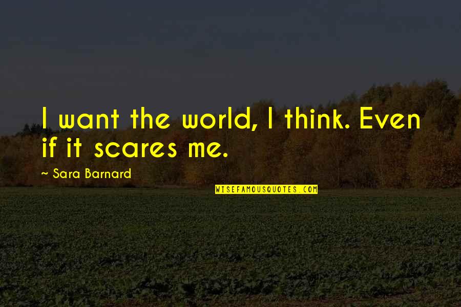 Used Toys Quotes By Sara Barnard: I want the world, I think. Even if