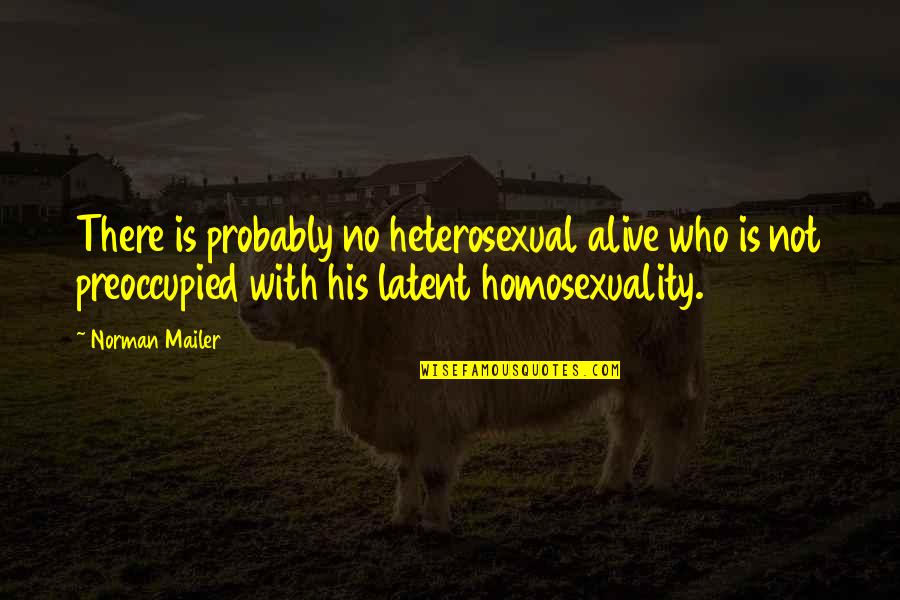 Useless Fellows Quotes By Norman Mailer: There is probably no heterosexual alive who is