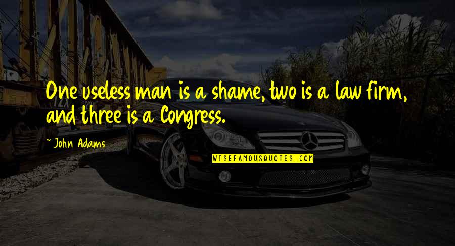 Useless Man Quotes By John Adams: One useless man is a shame, two is