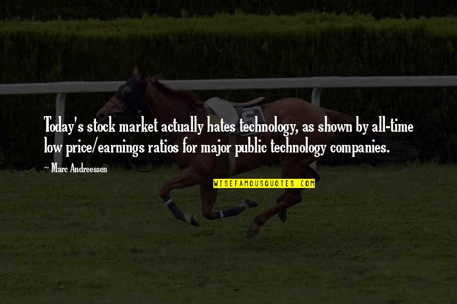 Ushio Sushi Quotes By Marc Andreessen: Today's stock market actually hates technology, as shown Ushio Sushi Quotes By Marc Andreessen: Today's stock market actually hates technology, as shown