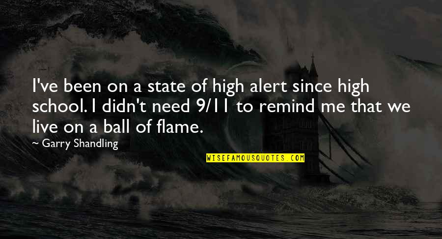 Usin Quotes By Garry Shandling: I've been on a state of high alert