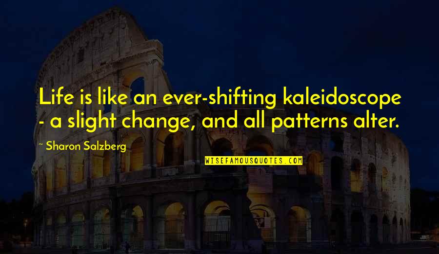 Using Quotes Quotes By Sharon Salzberg: Life is like an ever-shifting kaleidoscope - a