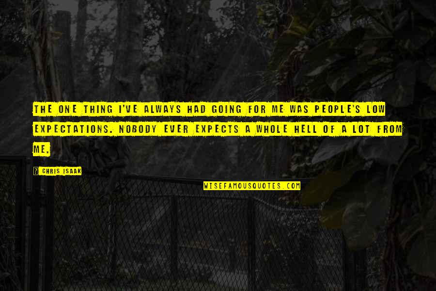 Uskomaton Quotes By Chris Isaak: The one thing I've always had going for Uskomaton Quotes By Chris Isaak: The one thing I've always had going for