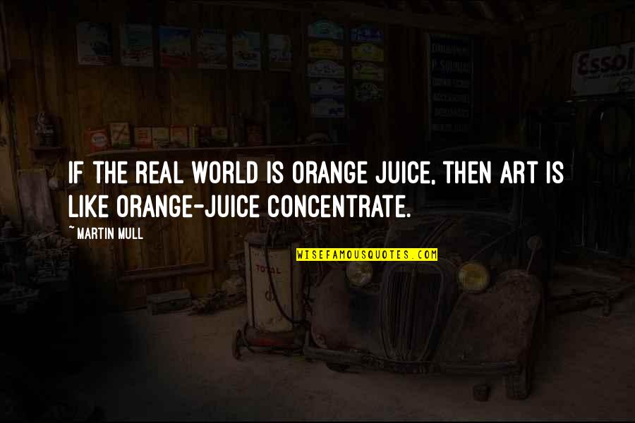 Uslov Za Quotes By Martin Mull: If the real world is orange juice, then