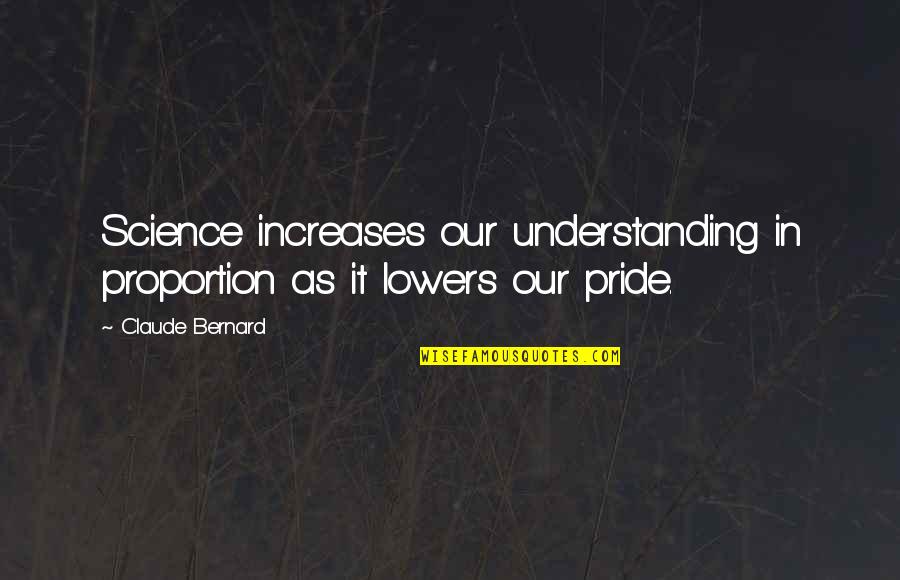 Usmerivac Quotes By Claude Bernard: Science increases our understanding in proportion as it