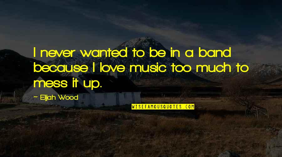 Uspjeh Quotes By Elijah Wood: I never wanted to be in a band