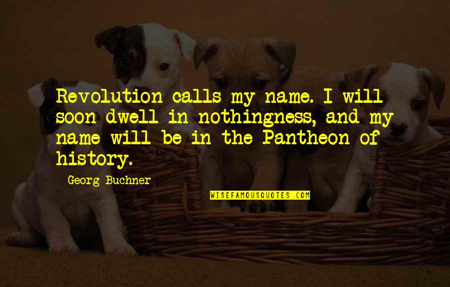 Ustasc Quotes By Georg Buchner: Revolution calls my name. I will soon dwell