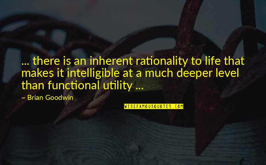 Utility Quotes By Brian Goodwin: ... there is an inherent rationality to life