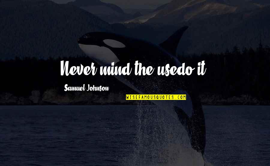 Utility Quotes By Samuel Johnson: Never mind the usedo it!