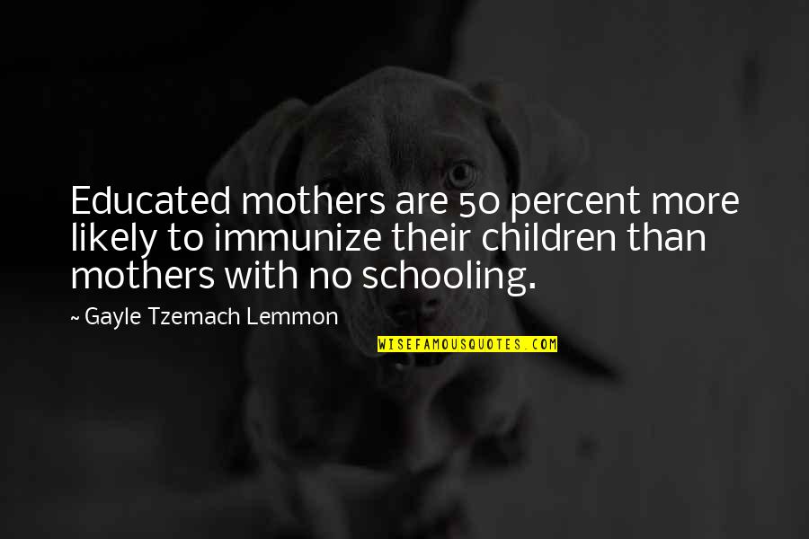 Uttaro Fire Quotes By Gayle Tzemach Lemmon: Educated mothers are 50 percent more likely to Uttaro Fire Quotes By Gayle Tzemach Lemmon: Educated mothers are 50 percent more likely to