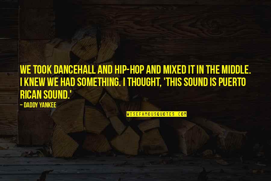 Uttering Quotes By Daddy Yankee: We took dancehall and hip-hop and mixed it Uttering Quotes By Daddy Yankee: We took dancehall and hip-hop and mixed it