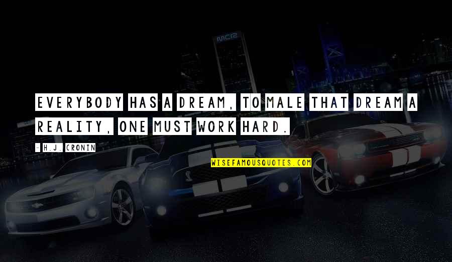 Uws University Quotes By H.J. Cronin: Everybody has a dream, to male that dream
