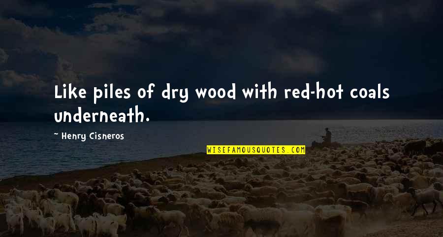 Uyeda Koi Quotes By Henry Cisneros: Like piles of dry wood with red-hot coals Uyeda Koi Quotes By Henry Cisneros: Like piles of dry wood with red-hot coals