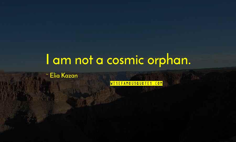 V A Waterfront Quotes By Elia Kazan: I am not a cosmic orphan. V A Waterfront Quotes By Elia Kazan: I am not a cosmic orphan.