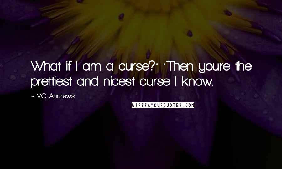 V.C. Andrews quotes: What if I am a curse?" "Then you're the prettiest and nicest curse I know.