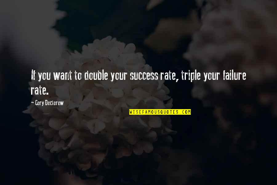 V Dendo Fogyaszt Eon Nyomtatv Ny Quotes By Cory Doctorow: If you want to double your success rate,