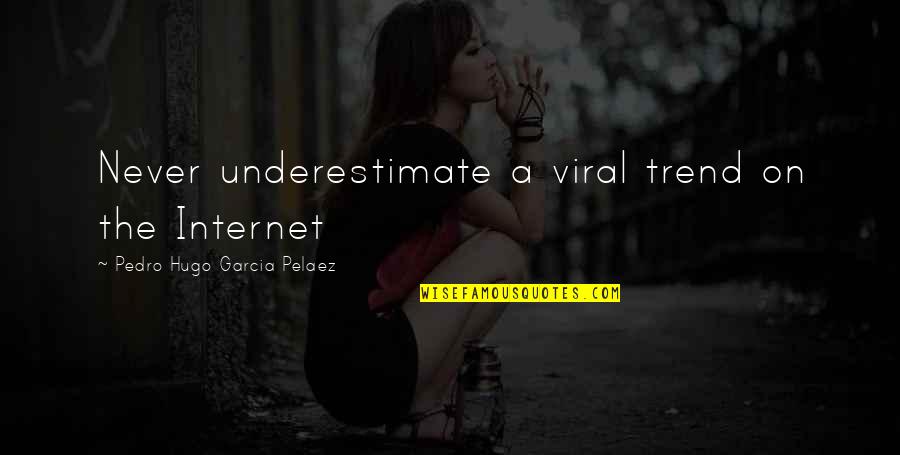 V/h/s Viral Quotes By Pedro Hugo Garcia Pelaez: Never underestimate a viral trend on the Internet