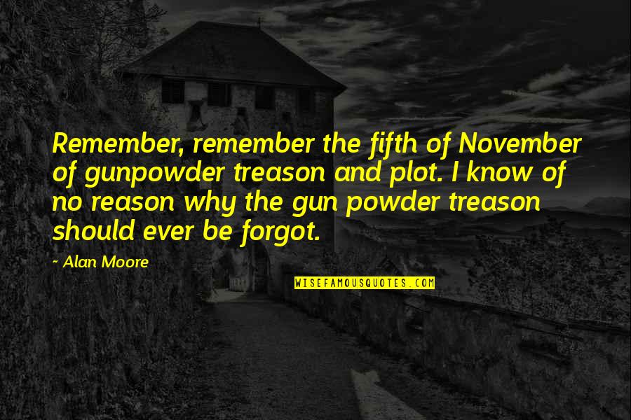 V.i.p Quotes By Alan Moore: Remember, remember the fifth of November of gunpowder