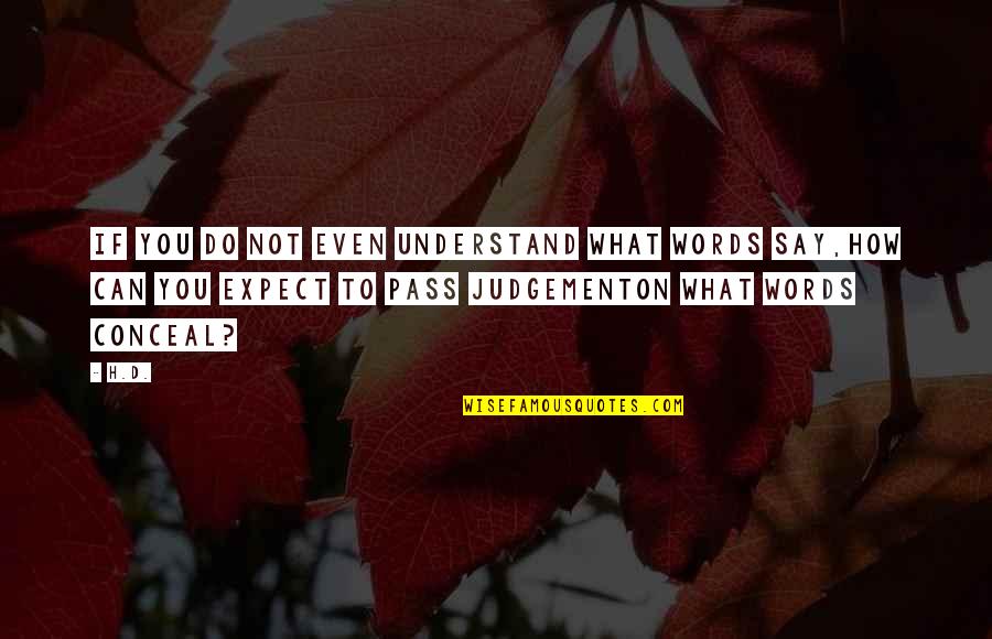 V Rframs Ningin Quotes By H.D.: If you do not even understand what words V Rframs Ningin Quotes By H.D.: If you do not even understand what words