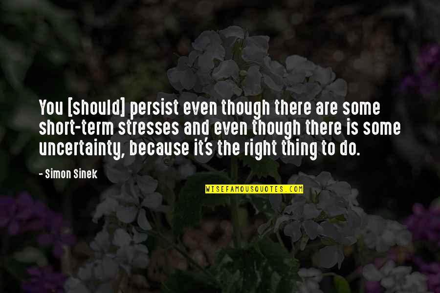 Vaccarella Corgis Quotes By Simon Sinek: You [should] persist even though there are some