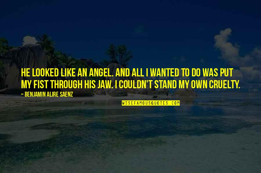 Vachement Translation Quotes By Benjamin Alire Saenz: He looked like an angel. And all I