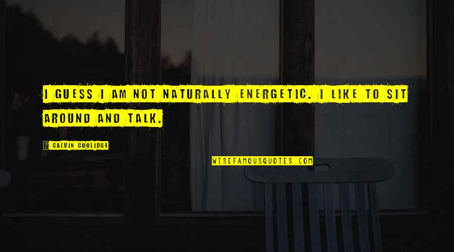 Vacillator Lack Quotes By Calvin Coolidge: I guess I am not naturally energetic. I Vacillator Lack Quotes By Calvin Coolidge: I guess I am not naturally energetic. I